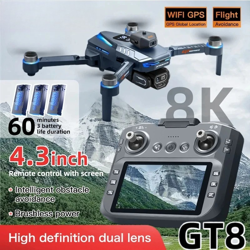 Drone Multispectral - Drone Originale GT8 8K Professionale con
