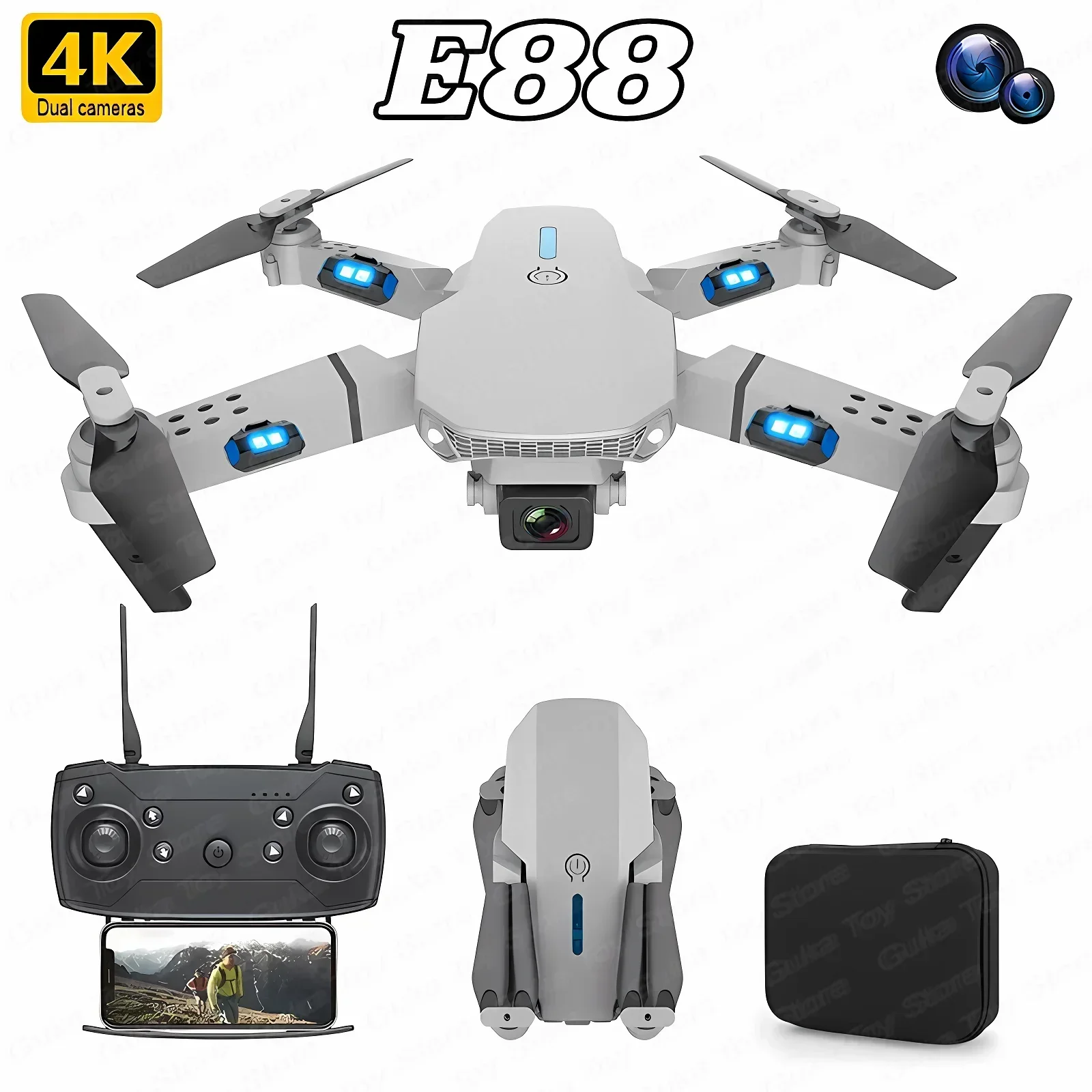Drone Cinematic - E88 Pro WIFI FPV Drone grandangolare