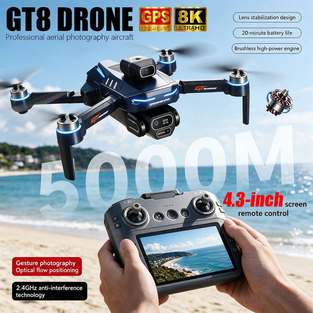 NUOVO Drone RC GT8 HD 4K Profe - Drone Photogrammetry recensione e prezzo